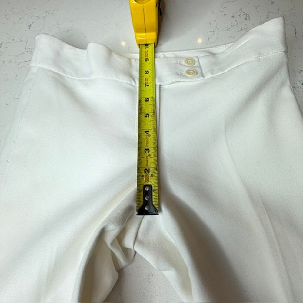 Talbots Petite 4P Cream Ankle Lined Dress Pants Straight Leg Tailored Trousers - Picture 11 of 12
